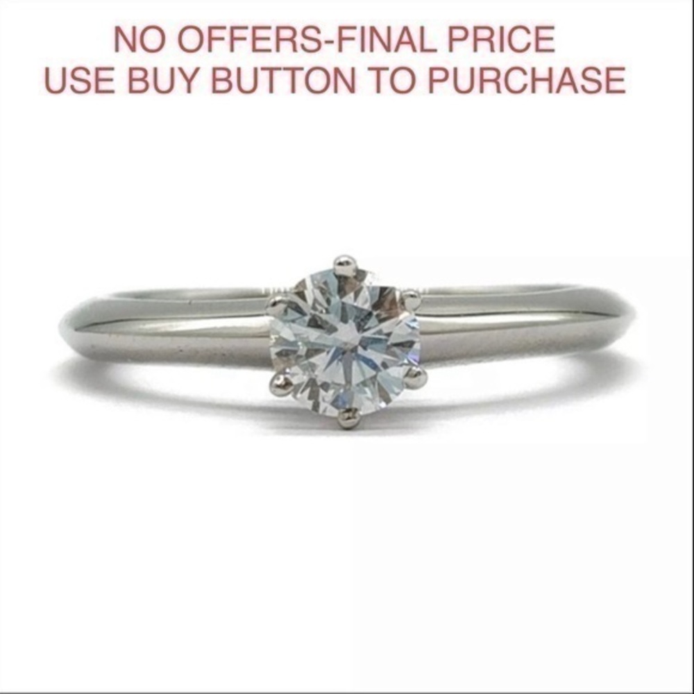 Tiffany & Co .32ct Solitaire Diamond Ring